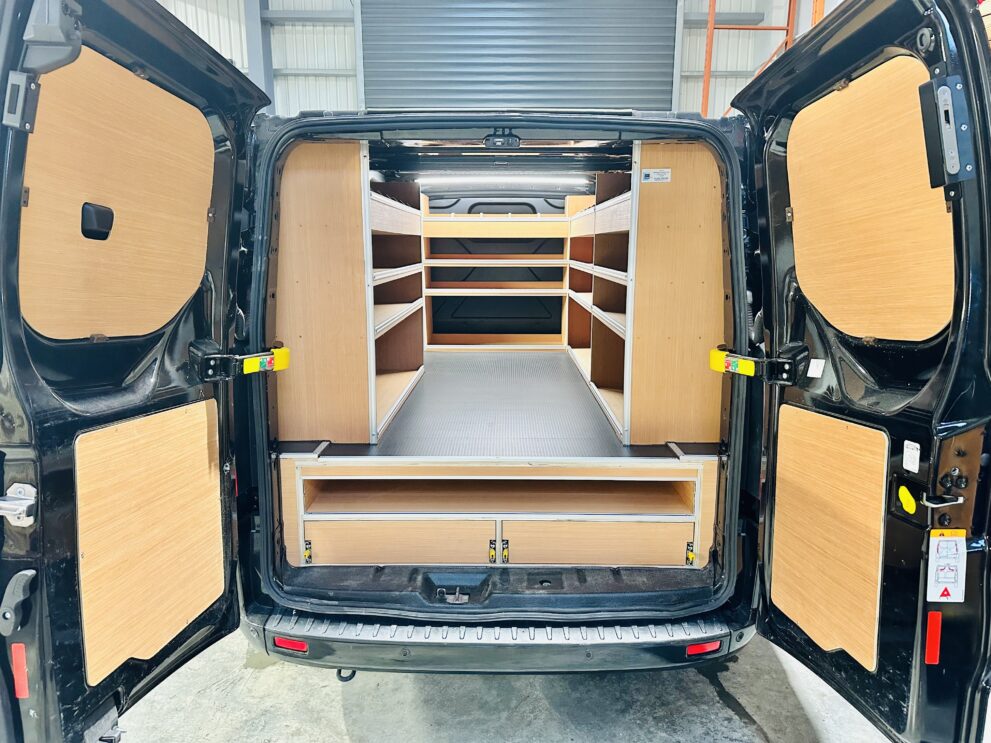 FORD TRANSIT CUSTOM BESPOKE 8X4 SHEET STORAGE