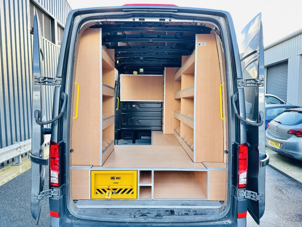 VOLKSWAGEN CRAFTER CUSTOMISED FALSE FLOOR, DRAWERS AND RACKING